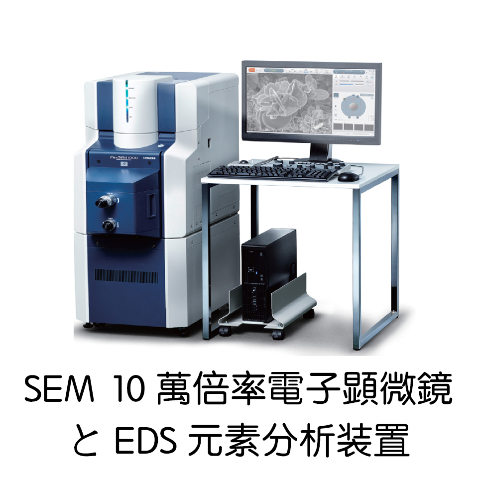 SEM 10萬倍率電子顕微鏡とEDS元素分析装置